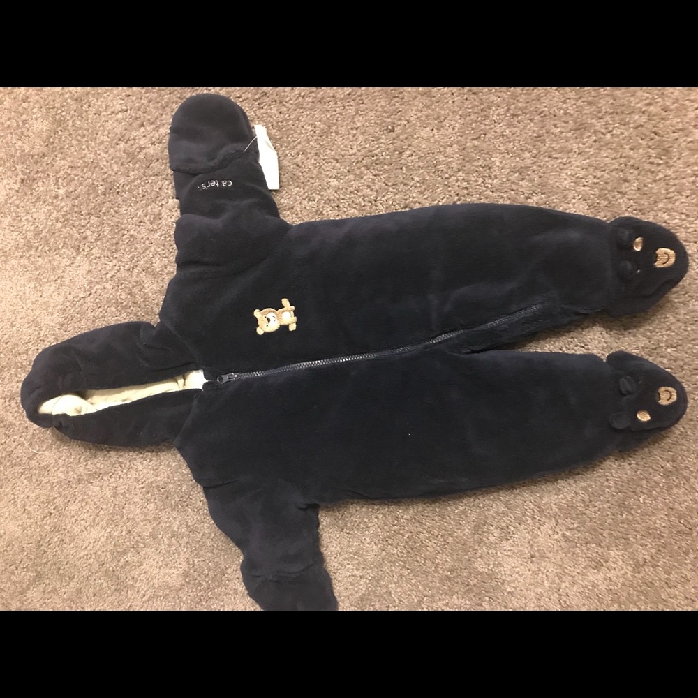 Faux fur Unisex winter outerwear hooded footies